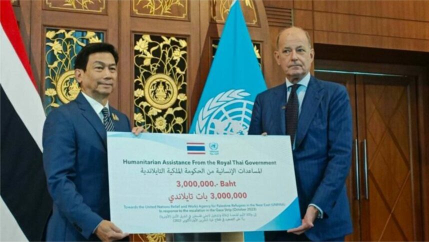 泰向巴勒斯坦难民提供300万铢人道主义援助